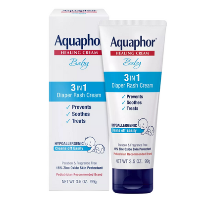 Aquaphor 3-in-1 Diaper Rash Cream – 3.5 oz