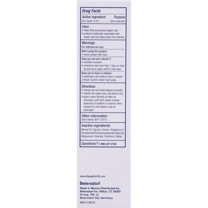 Aquaphor 3-in-1 Diaper Rash Cream – 3.5 oz